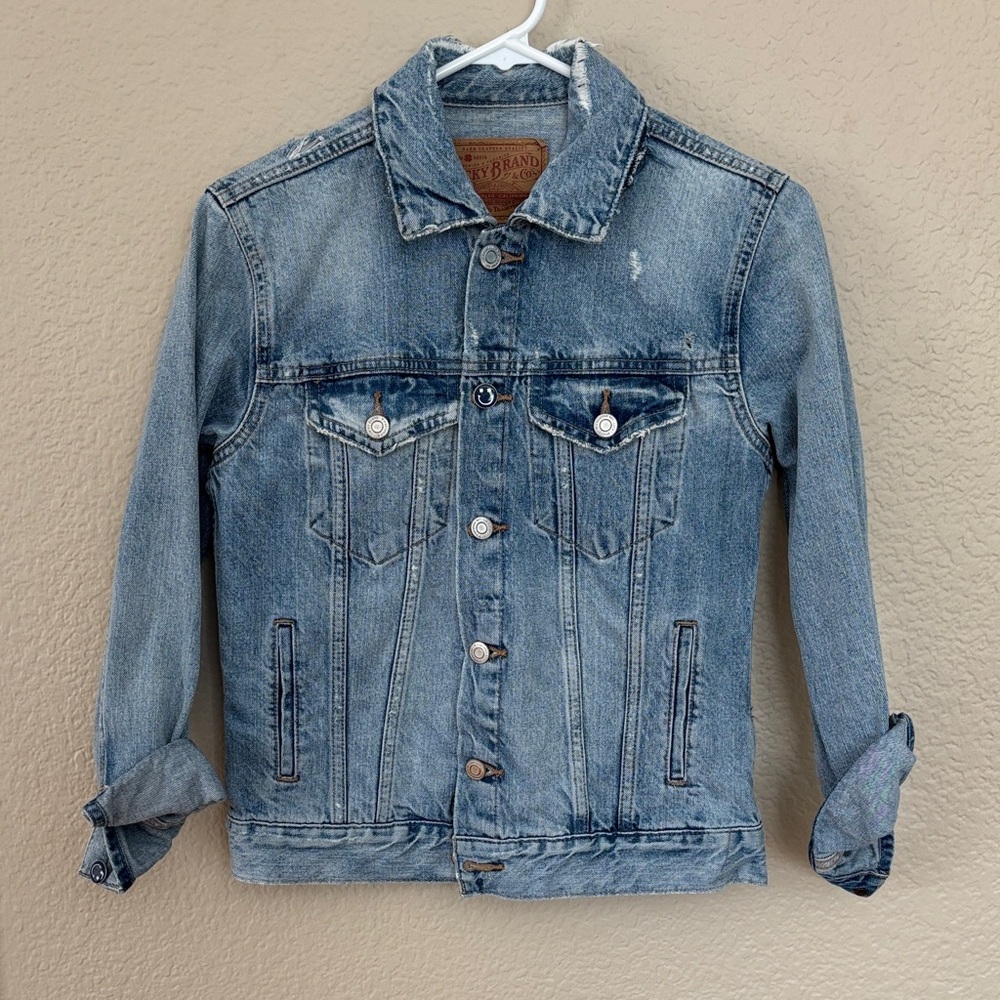 Lucky Brand Tomboy Trucker Blue Denim Jacket size S